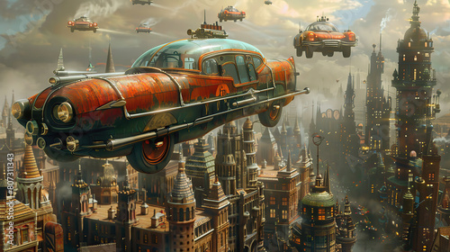 steampunk, city, machines, gears, industrial, retro-futuristic, Victorian, mechanical, steam-powered, technology, clockwork, brass, pipes, cogs, futuristic, dystopian, urban, fantasy, alternate, world