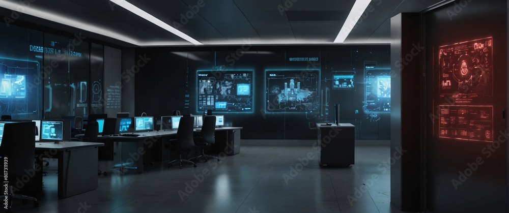 importance of cyber security and digital protection in the modern business landscape. Use futuristic and sleek technology designs to convey a sense of advanced protection and security importance of cyber security and digital protection in the modern business landscape. Use futuristic and sleek technology designs to convey a sense of advanced protection and security