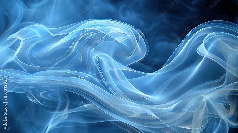 A close-up of a blue and white background with smoke rising from the top A close-up of a blue and white background with smoke rising from the top