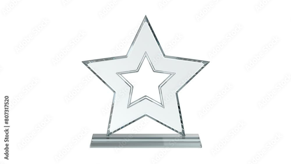Award trophy with crystal star on white background Award trophy with crystal star on white background