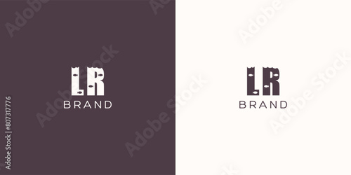 LR letters vector logo design