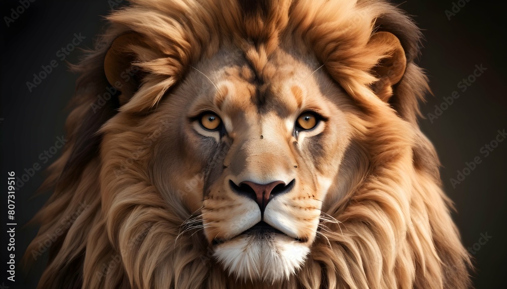 A lion icon with a majestic mane upscaled 2