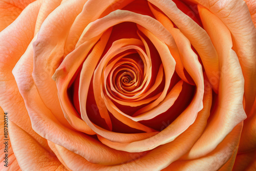A detailed view of an orange rose flower  showcasing its vibrant color and delicate petals up close