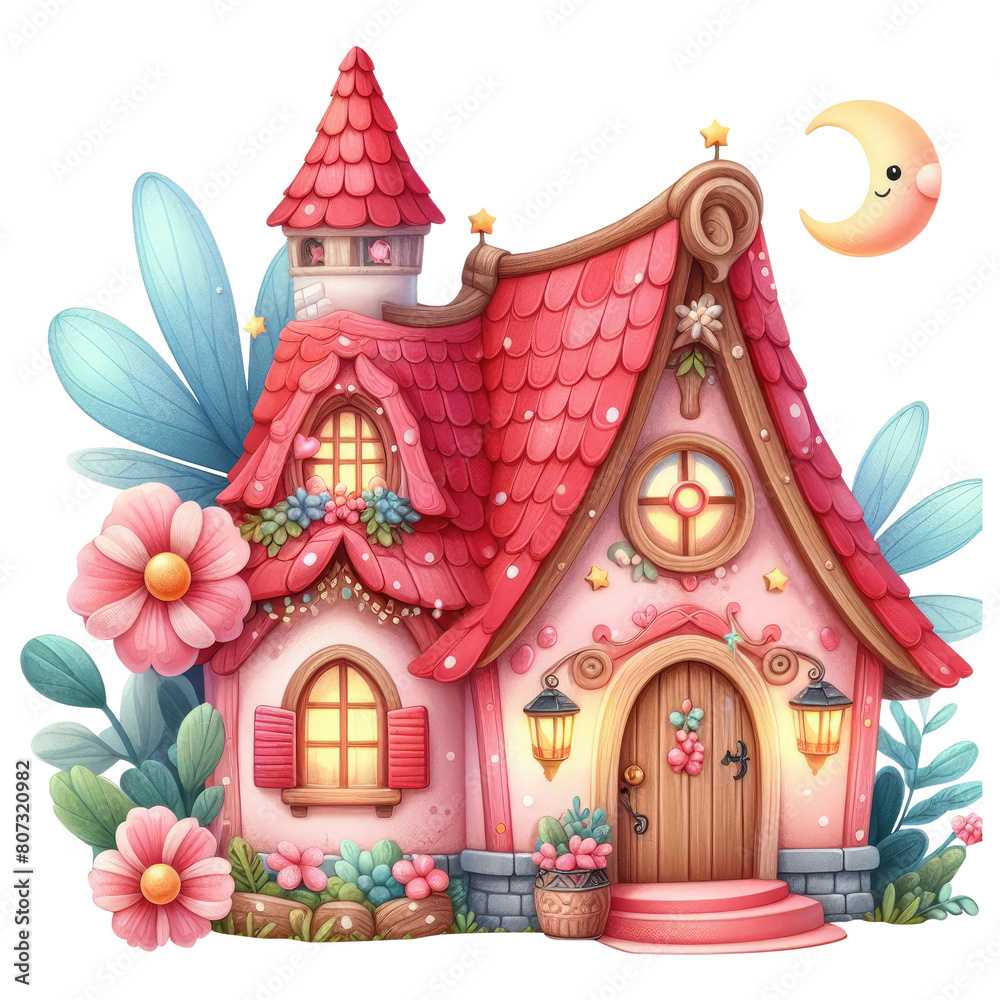 Cute Fairy Garden Sublimation Clipart