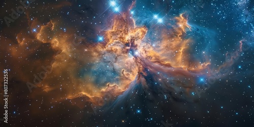 a nebula of gas and dust in deep space
