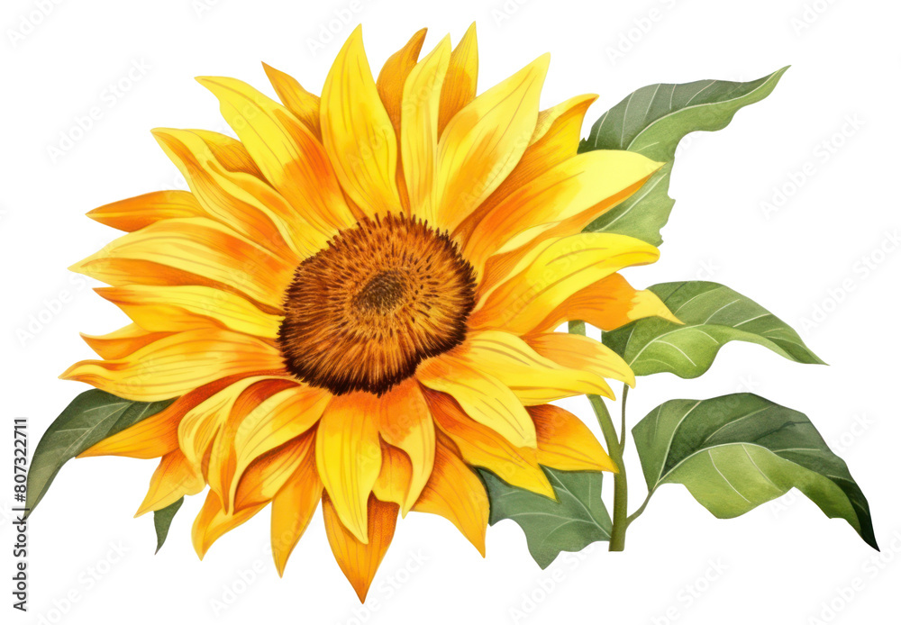 Naklejka premium PNG Sunflower plant inflorescence asterales.