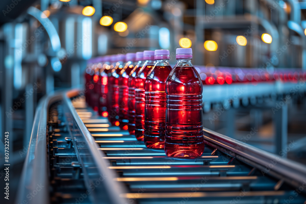 custom made wallpaper toronto digitalBottles of Water Moving Along Conveyor Belt