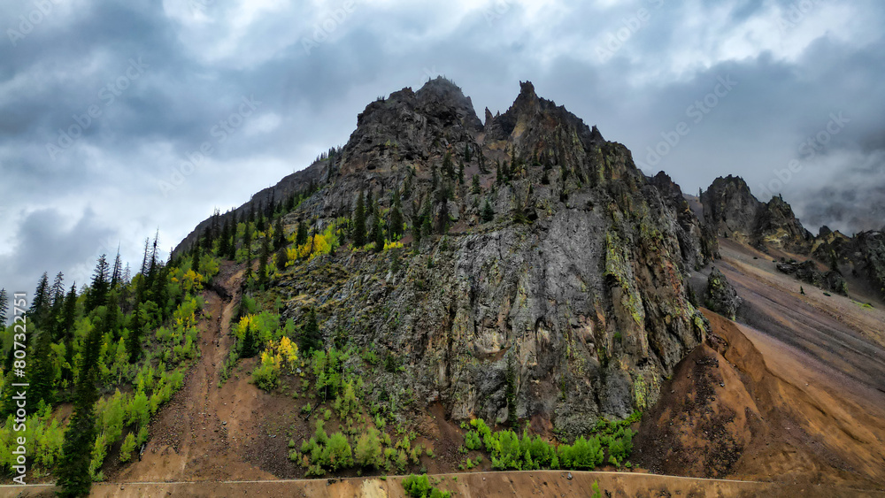 Large Mountain With Trees in Silverton, Colorado