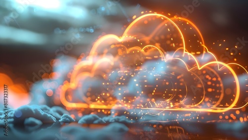 Cloud computing provides data redundancy and disaster recovery for improved security. Concept Cloud Computing, Data Redundancy, Disaster Recovery, Improved Security photo
