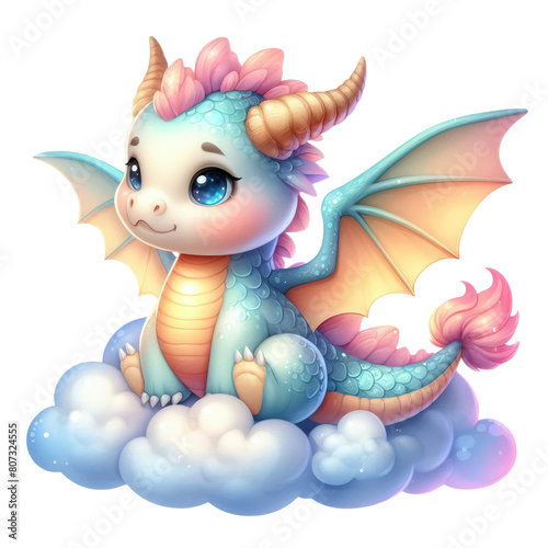 Cute Dragon Sublimation Clipart