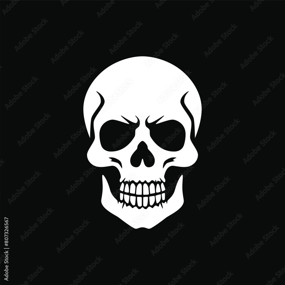 Human skull icon vector illustration Human skull icon vector illustration