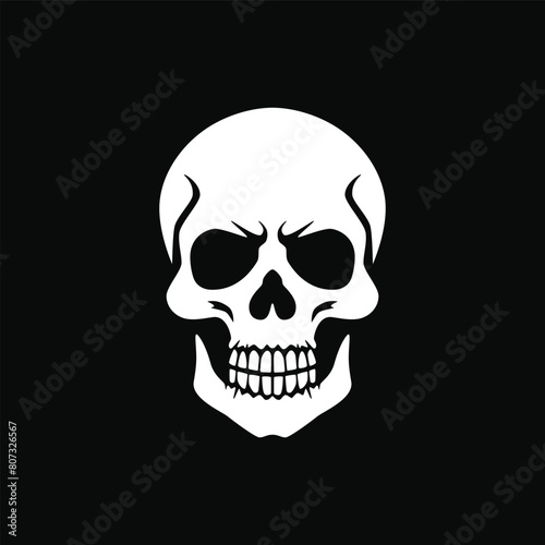 Human skull icon vector illustration