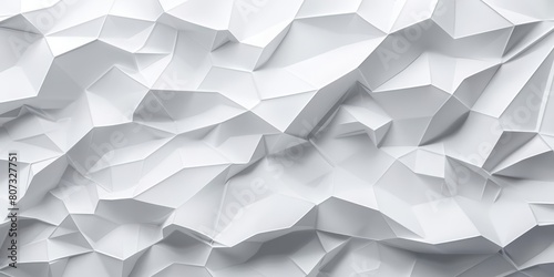 White background with geometric pattern, 3d rendering Abstract futuristic wallpaper in white color Minimalist design for banner or presentation