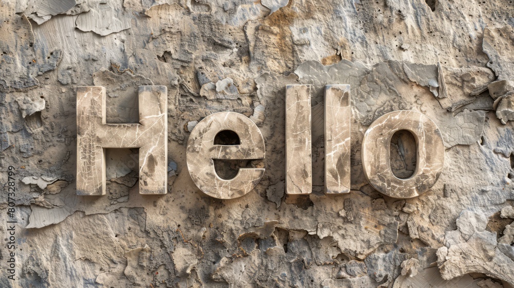 Beige Marble Hello concept art poster. Beige Marble Hello concept art poster.