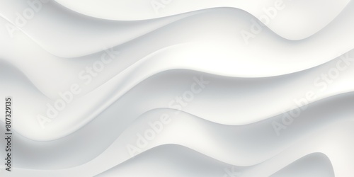 White abstract wavy pattern in white color, monochrome background with copy space texture for display products blank copyspace for design text 