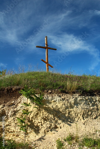 A cross on a hill