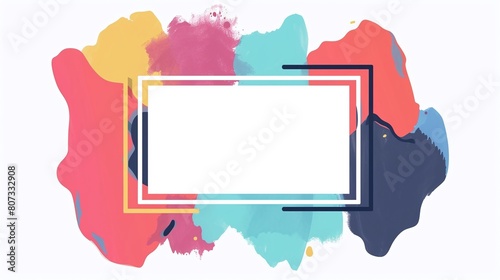frame with colorful ornament, pop frame border background