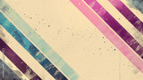 90s-style retro background with purple and blue abstract stripes with texture