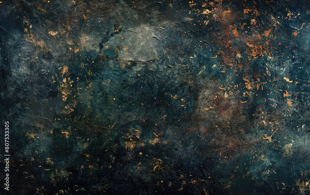 Dark textured grunge background with distressed surface details.