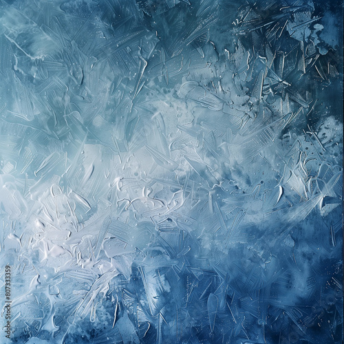 Wallpaper Mural frosty natural pattern, frost frozen blue background Torontodigital.ca