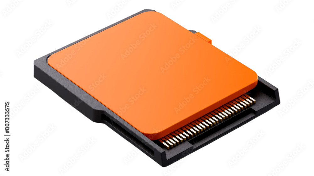 Memory Card isolated on transparent png background. Generative ai Memory Card isolated on transparent png background. Generative ai