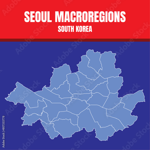 Macrorregiões de Seul, capital da Coréia do Sul