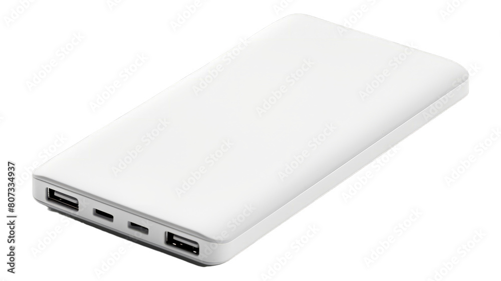 Portable Charger isolated on transparent png background. Generative ai Portable Charger isolated on transparent png background. Generative ai