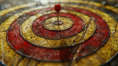 Dart Hitting Target Close Up