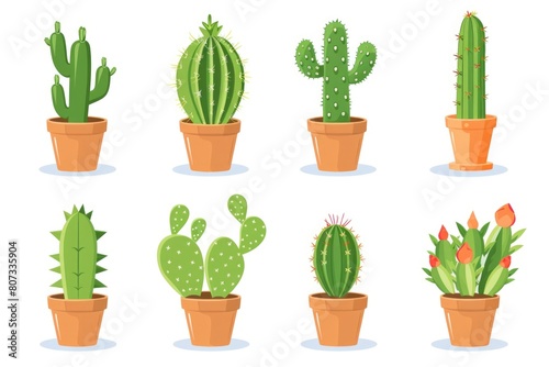 Various cactus plants in pots, perfect for home decor