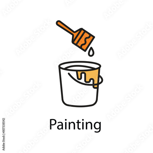 Painting icon. Vector Icon Design