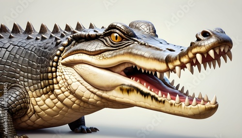A crocodile icon with sharp teeth and scales