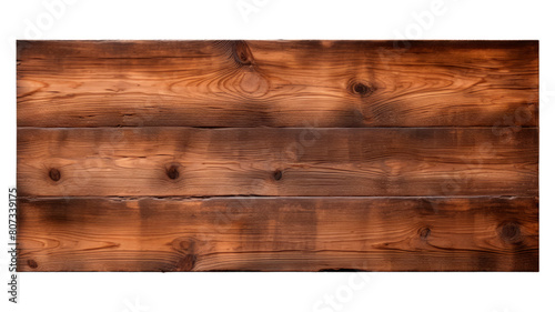 Wood Plank isolated on transparent png background. Generative ai