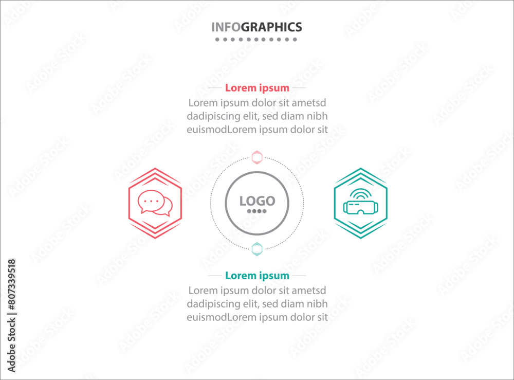 Two infographics element. Vector illustration. Vector business template for presentation. Timeline with 2 option. Vector Infographic label design template with icons and 2 options or steps. Two infographics element. Vector illustration. Vector business template for presentation. Timeline with 2 option. Vector Infographic label design template with icons and 2 options or steps.