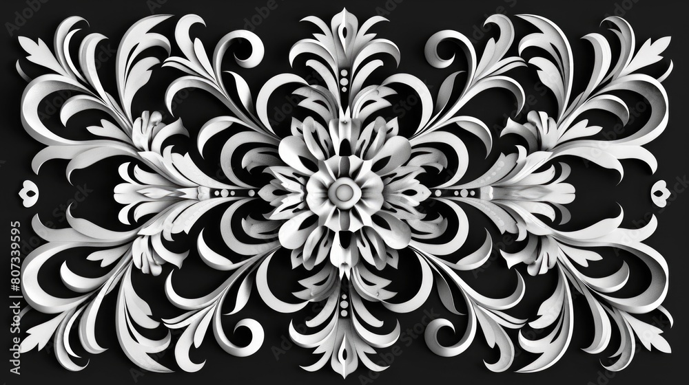 Black and white decorative design, suitable for various projects