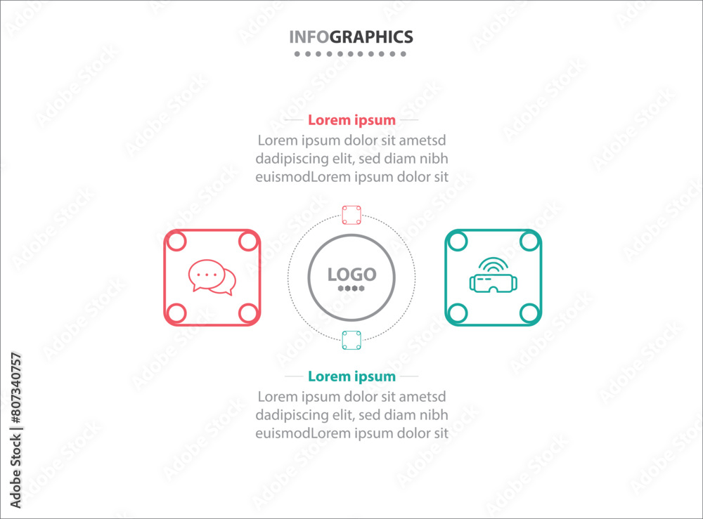 Two infographics element. Vector illustration. Vector business template for presentation. Timeline with 2 option. Vector Infographic label design template with icons and 2 options or steps. Two infographics element. Vector illustration. Vector business template for presentation. Timeline with 2 option. Vector Infographic label design template with icons and 2 options or steps.