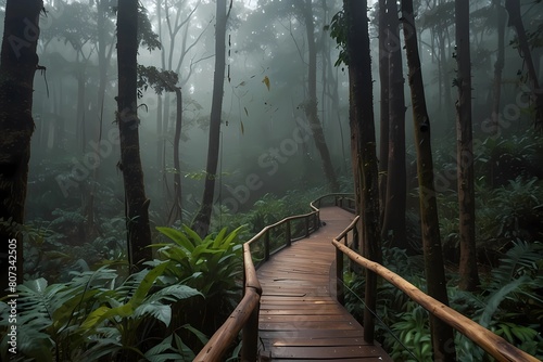 Beautiful rain forest at ang ka nature trail in doi inthanon national park, Thailand
 photo