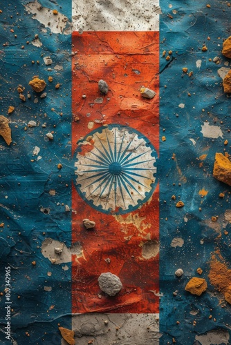 Flag of India Painted on Wall