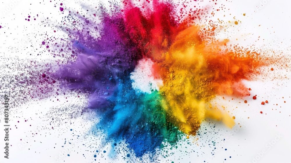 Circle of Colored Powder Sprinkles