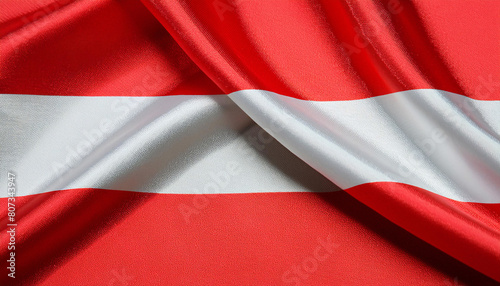 Realistic Artistic Representation of the Austria waving flag