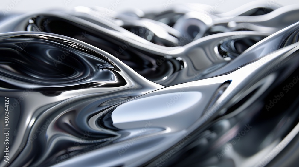 Abstract chrome Y2K fluid background. Grey liquid titanium surface metal futuristic texture.Mental health chromemorphism modern aesthetic. Trendy Brutalism Abstract chrome Y2K fluid background. Grey liquid titanium surface metal futuristic texture.Mental health chromemorphism modern aesthetic. Trendy Brutalism