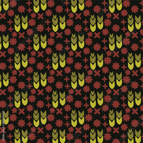 Abstract pattern background, luxury pattern, floral vector texture
