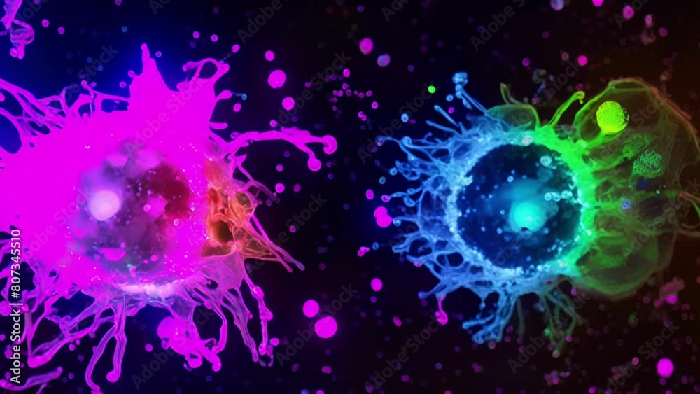 A before and after comparison of a persons immune system with the after version showing stronger and more diverse immune cells after undergoing engineering techniques. .