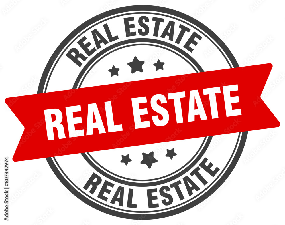 real estate stamp. real estate label on transparent background. round sign real estate stamp. real estate label on transparent background. round sign