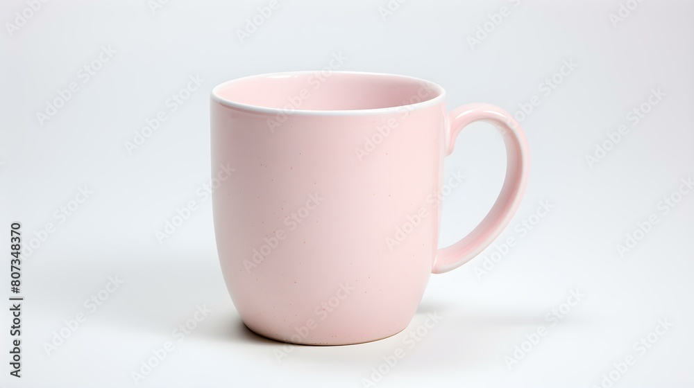 Blush Ceramic Mug on a white Background. Mockup Template with Copy Space Blush Ceramic Mug on a white Background. Mockup Template with Copy Space