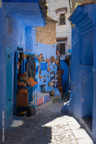 Glimpses of the blue city of Chefchaouen in Morocco © teomagni