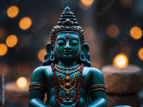 Eternal Tranquility, Sculpture Capturing Shiva's Meditative State of Being