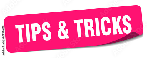 tips & tricks sticker. tips & tricks label