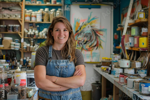 Crafty Creations: A Portrait of a Small Business Owner in Handmade Crafts Store