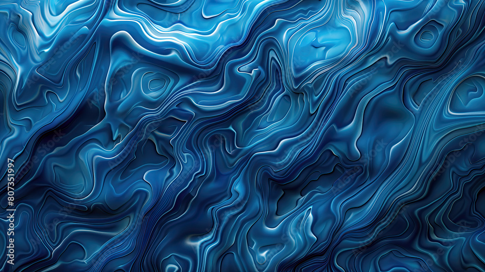 Obraz premium Blue abstract waves background design