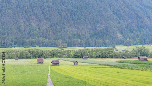 The beautiful Wildschönau region in Austria lies in a remote alpine valley at around 1,000m altitude on the western slopes of the Kitzbühel Alps. photo